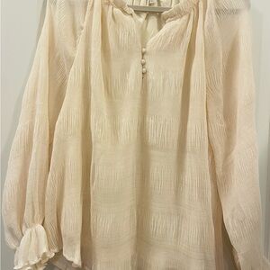 Umgee Cream Textured Blouse
